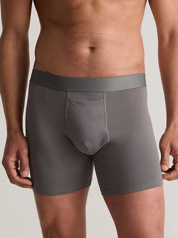 Men's grey premium cotton boxer briefs - TELIGE manufacturer