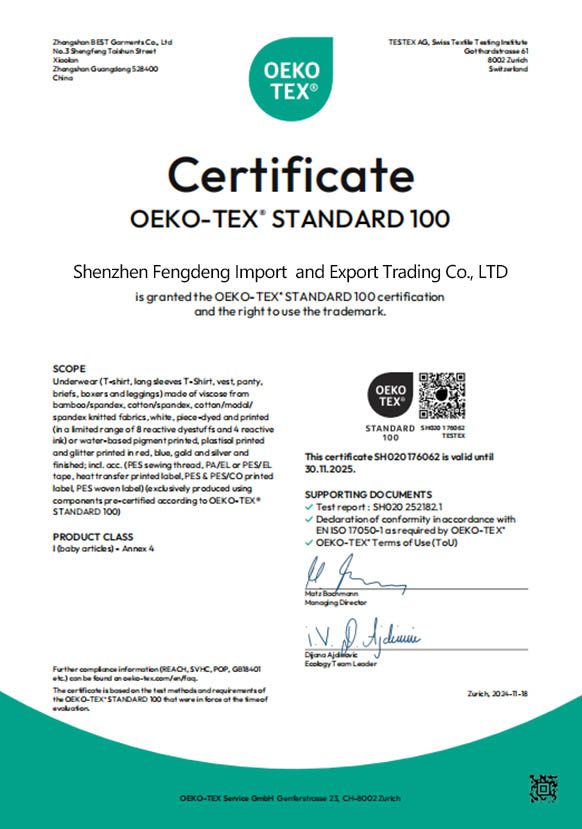 OEKO-TEX Certificate