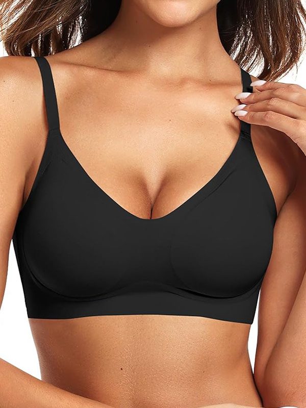 Women's black seamless wire-free comfort bra - TELIGE manufacturer